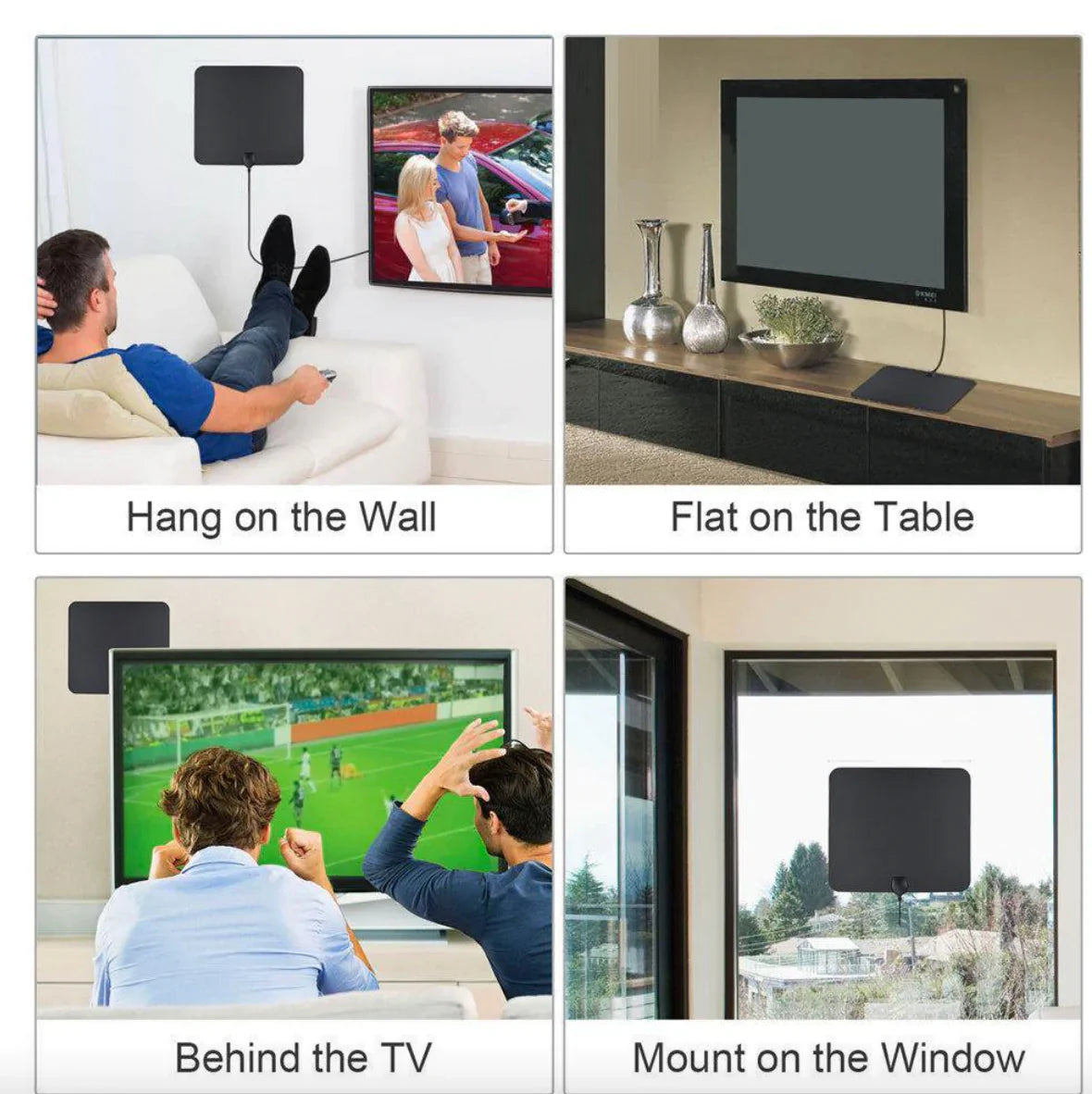 300 Miles Indoor Digital Amplified HDTV Antenna W/ Signal