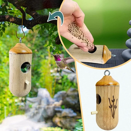 Wooden Hummingbird House